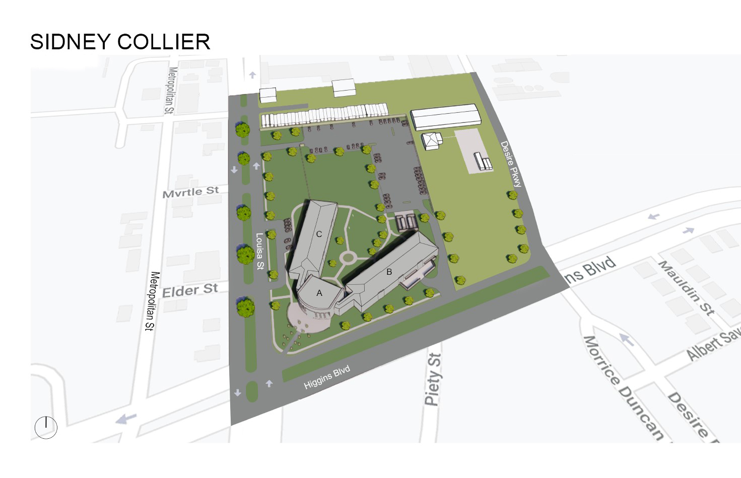 Sidney Collier Site map
